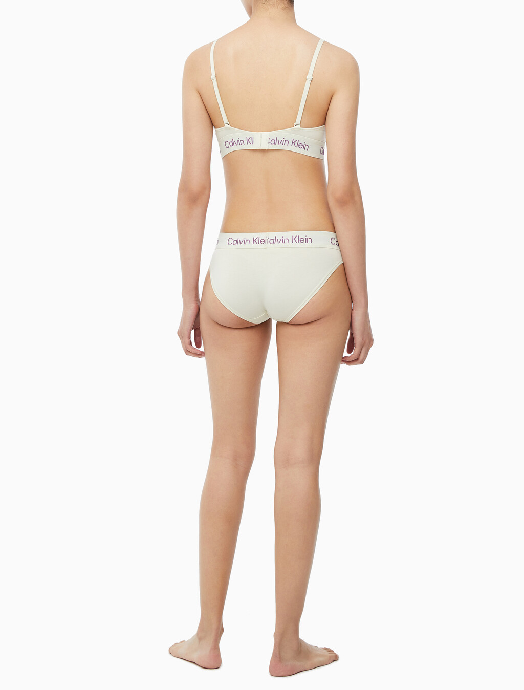 Buy 여성 스텐실 로고 모던코튼 트라이앵글 in color BONE WHITE