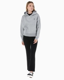 Buy 여성 하이라이즈 부츠핏 기모 블랙 데님 in color WASHED BLACK LOGO LACE