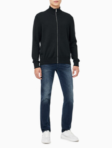 Buy 남성 에센셜 스웨터 가디건 in color CK BLACK