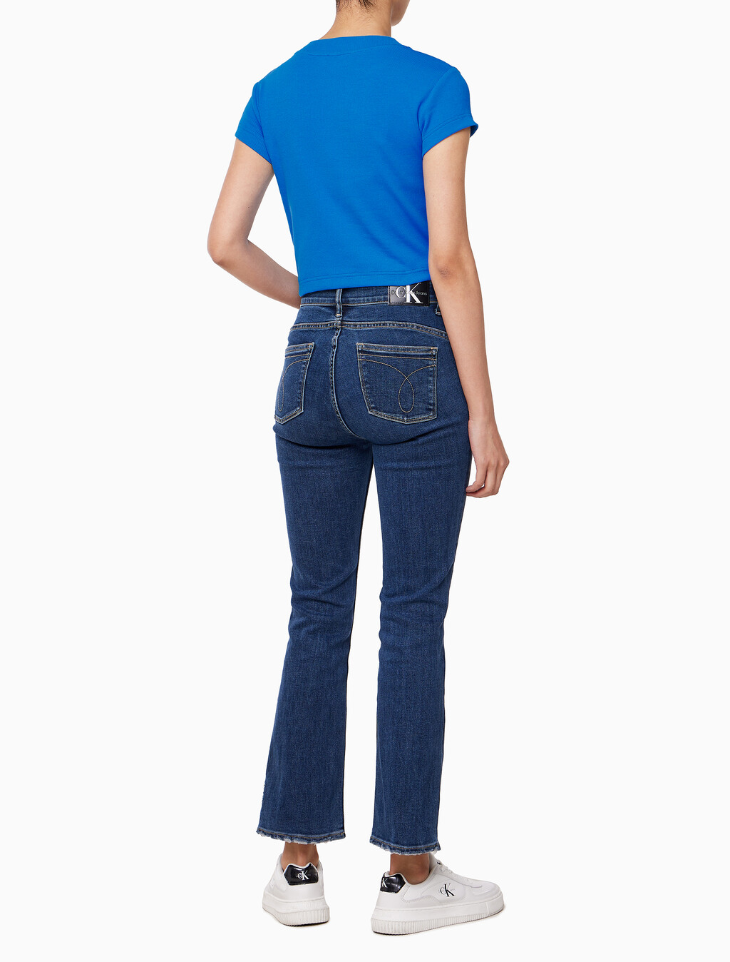 Buy 여성 모노그램 베이비 반팔 티셔츠 in color FRENCH BLUE