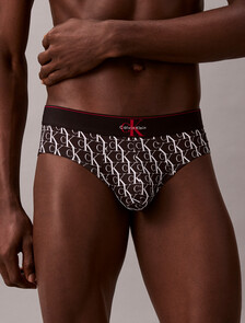 Buy 남성 CK 그래픽 마이크로 힙브리프 in color BLACK PRINT