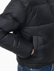 Buy 여성 셔닐 로고 푸퍼 다운 in color BLACK