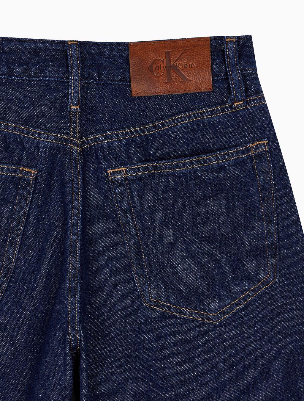 Buy 여성 90's 스트레이트핏 린스 린넨 데님 in color DARK INDIGO LINEN
