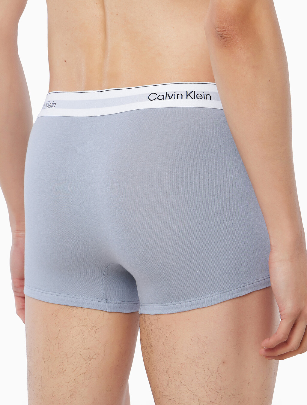 Buy 남성 아이콘 코튼 스트레치 2PK 트렁크 in color Grey / Sky Blue Print