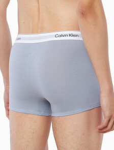 Buy 남성 아이콘 코튼 스트레치 2PK 트렁크 in color Grey / Sky Blue Print