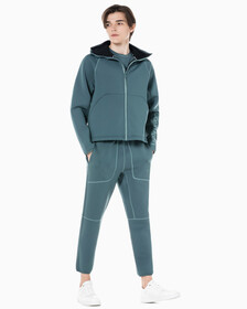 Buy 남성 레귤러핏 테이퍼드 팬츠 in color OCEAN TEAL/ BLK