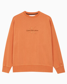 Buy 남성 모노로고 내츄럴 크루넥 in color ORANGE