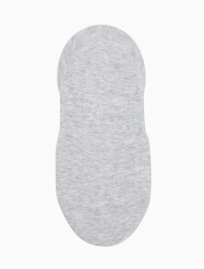 Buy 여성 콤드 코튼 모노그램 라이너 삭스 (화이트 1 PAIR) in color PALE GREY