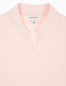 Buy 여성 슬림핏 브이넥 폴로 in color LIGHT PINK