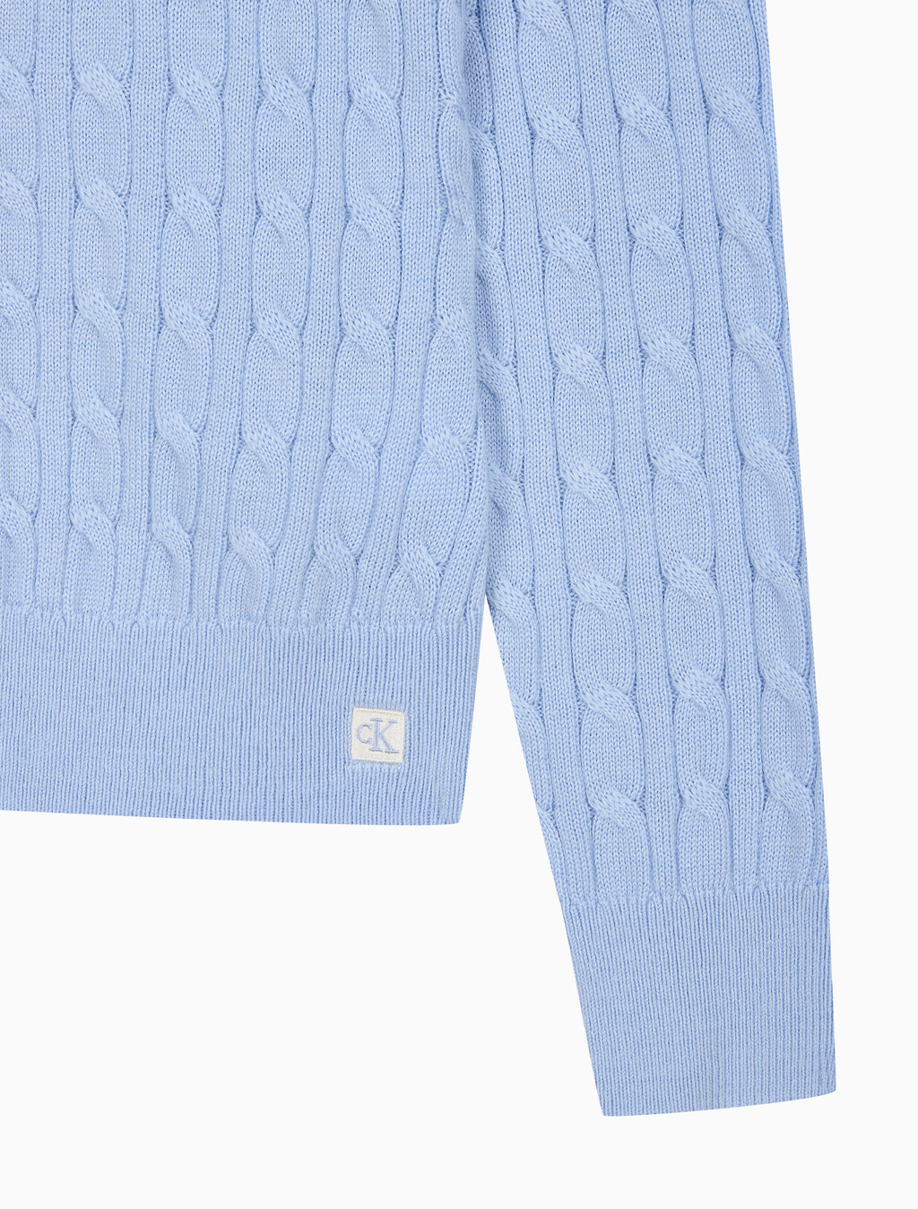 Buy 여성 울 케이블 크루넥 가디건 in color Light blue