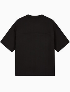 Buy 남성 릴렉스핏 텍스처드 피케 로고 반팔 티셔츠 in color BLACK