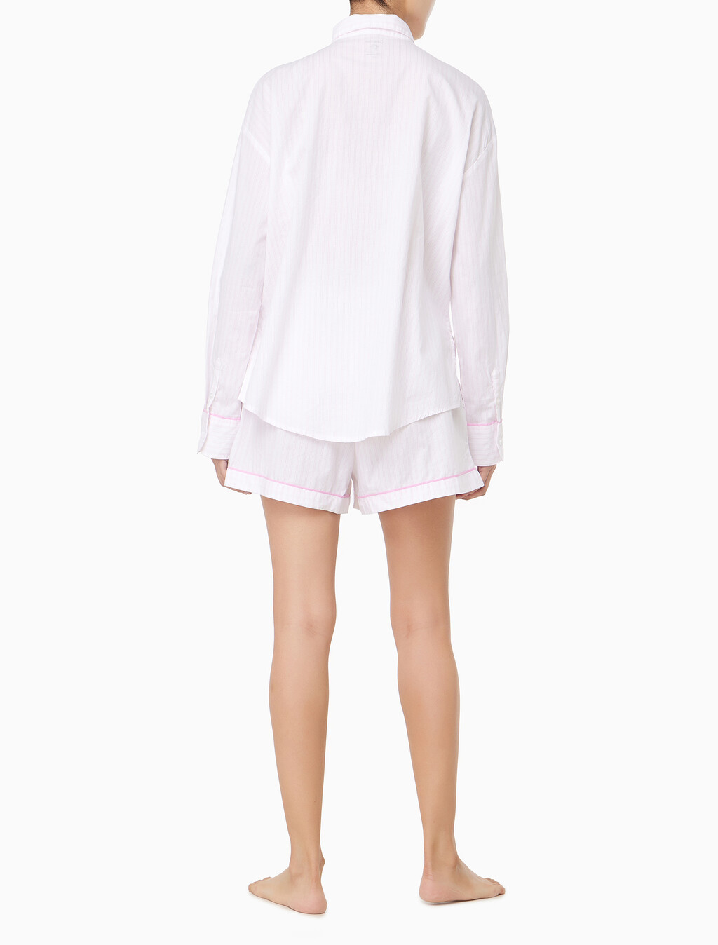 Buy 여성 코튼 포플린 롱슬리브 셔츠 in color Light pink