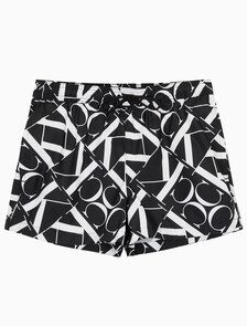 Buy 남성 CKJ 모노그램 스윔 쇼츠 in color METAL