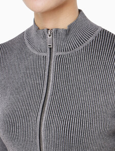 Buy 여성 L/S 풀 집업 스웨터 in color Grey