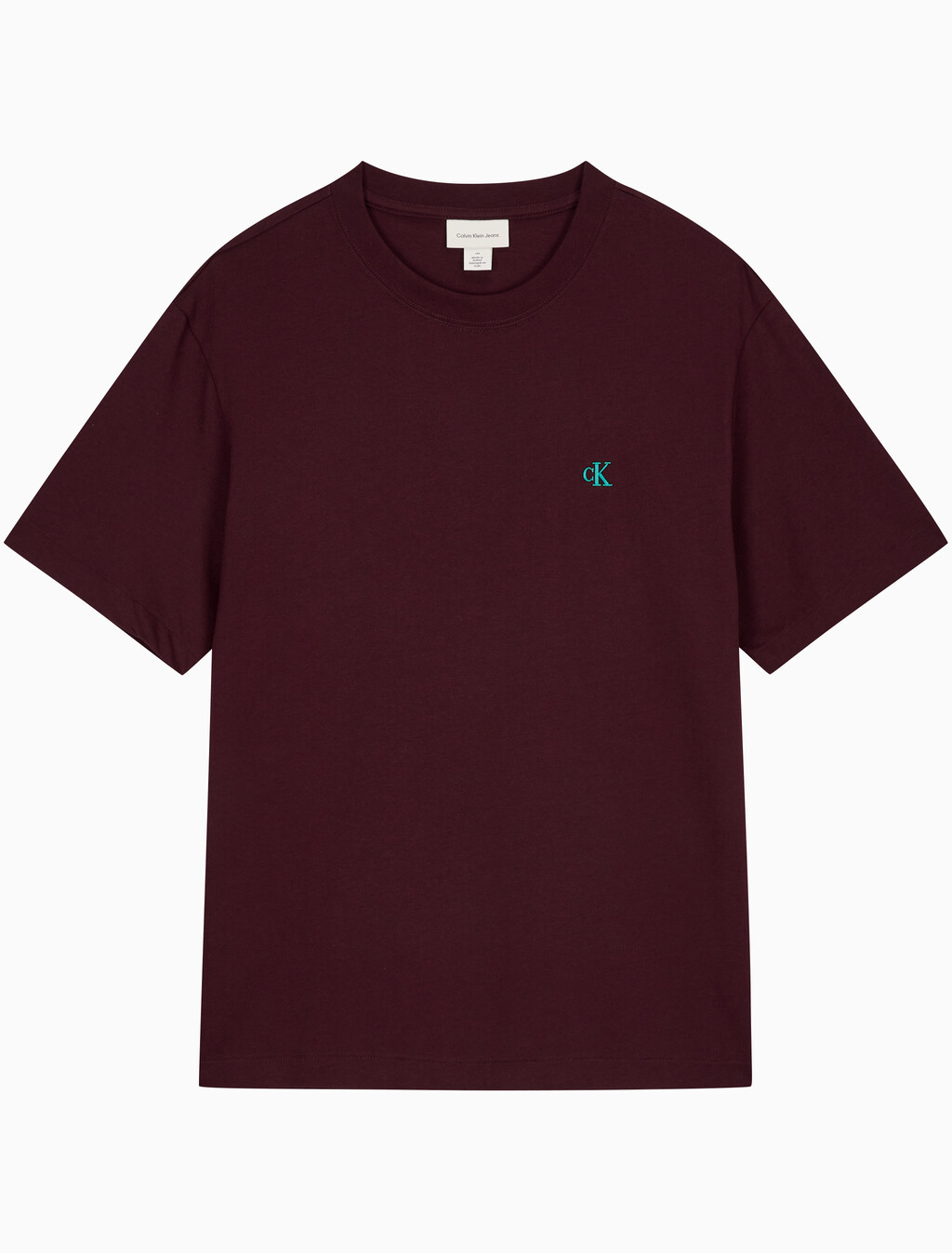 Buy 남성 이지핏 아카이브 로고 반팔 티셔츠 in color Crimson red
