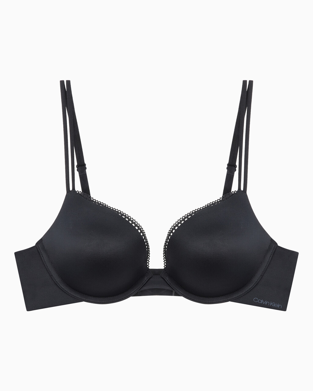 Buy 여성 캘빈 클라인 리퀴드 터치 푸쉬업 플런지 브라 in color BLACK