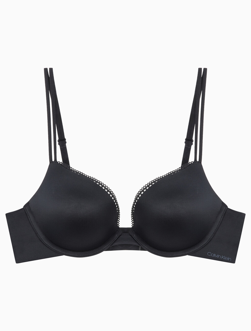 Buy 여성 캘빈 클라인 리퀴드 터치 푸쉬업 플런지 브라 in color BLACK