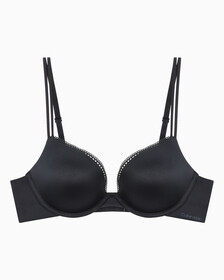 Buy 여성 캘빈 클라인 리퀴드 터치 푸쉬업 플런지 브라 in color BLACK