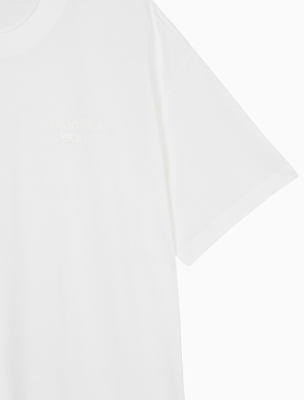 Buy 남성 오버핏 인스티튜셔널 로고 반팔 티셔츠 in color BRIGHT WHITE