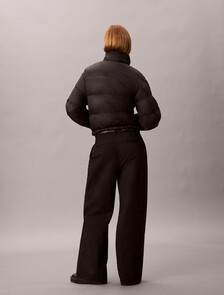 Buy 여성 셔닐 로고 푸퍼 다운 in color BLACK