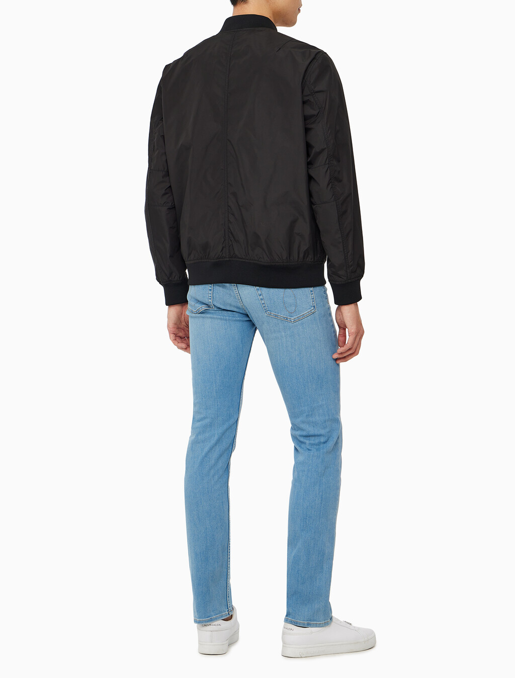 Buy 남성 나일론 봄버 자켓 in color CK BLACK