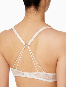 Buy 여성 CK 블랙 브라이덜 AF 플런지 푸쉬업 브라(ADD A SIZE) in color PINK IVORY