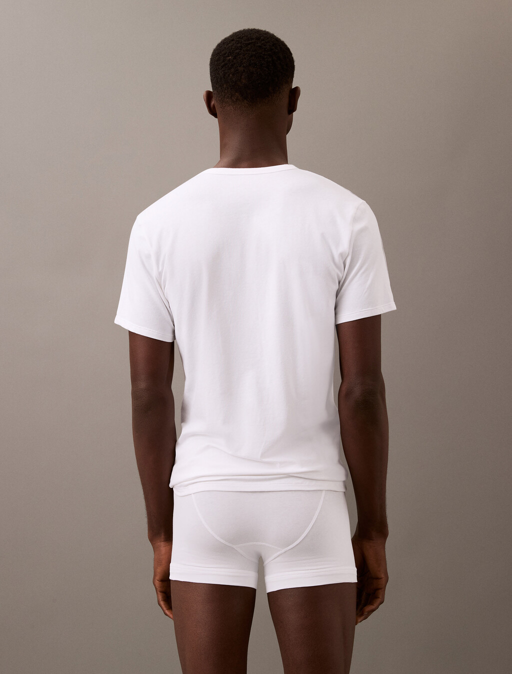 Buy 남성 코튼 스트레치 3PK 반팔 크루넥 in color WHITE