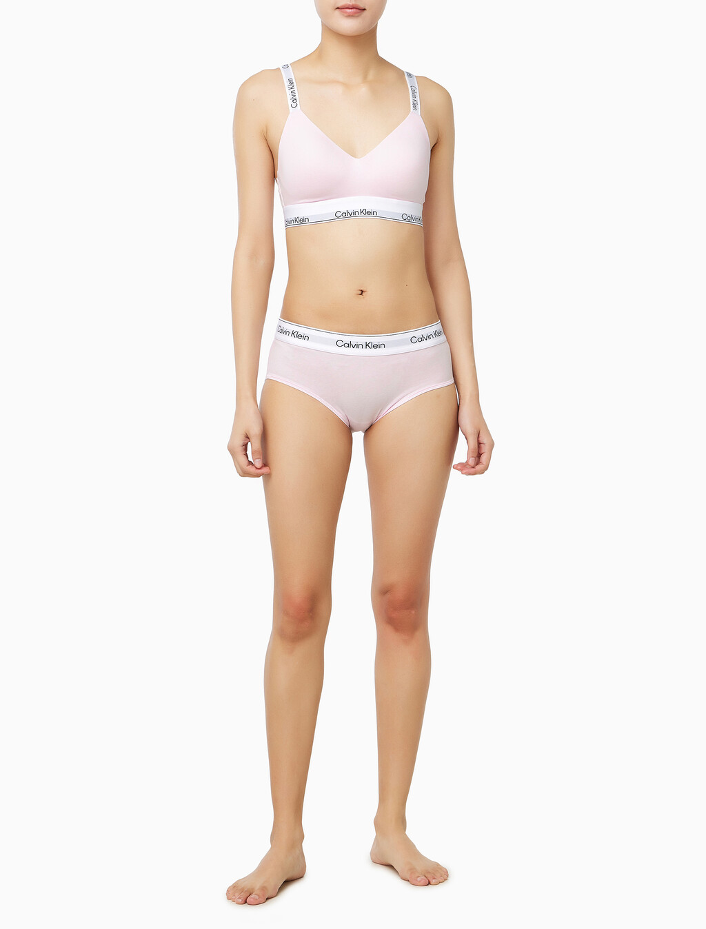 Buy 여성 아이콘 코튼 모달 브라렛 (H&E) in color Pink