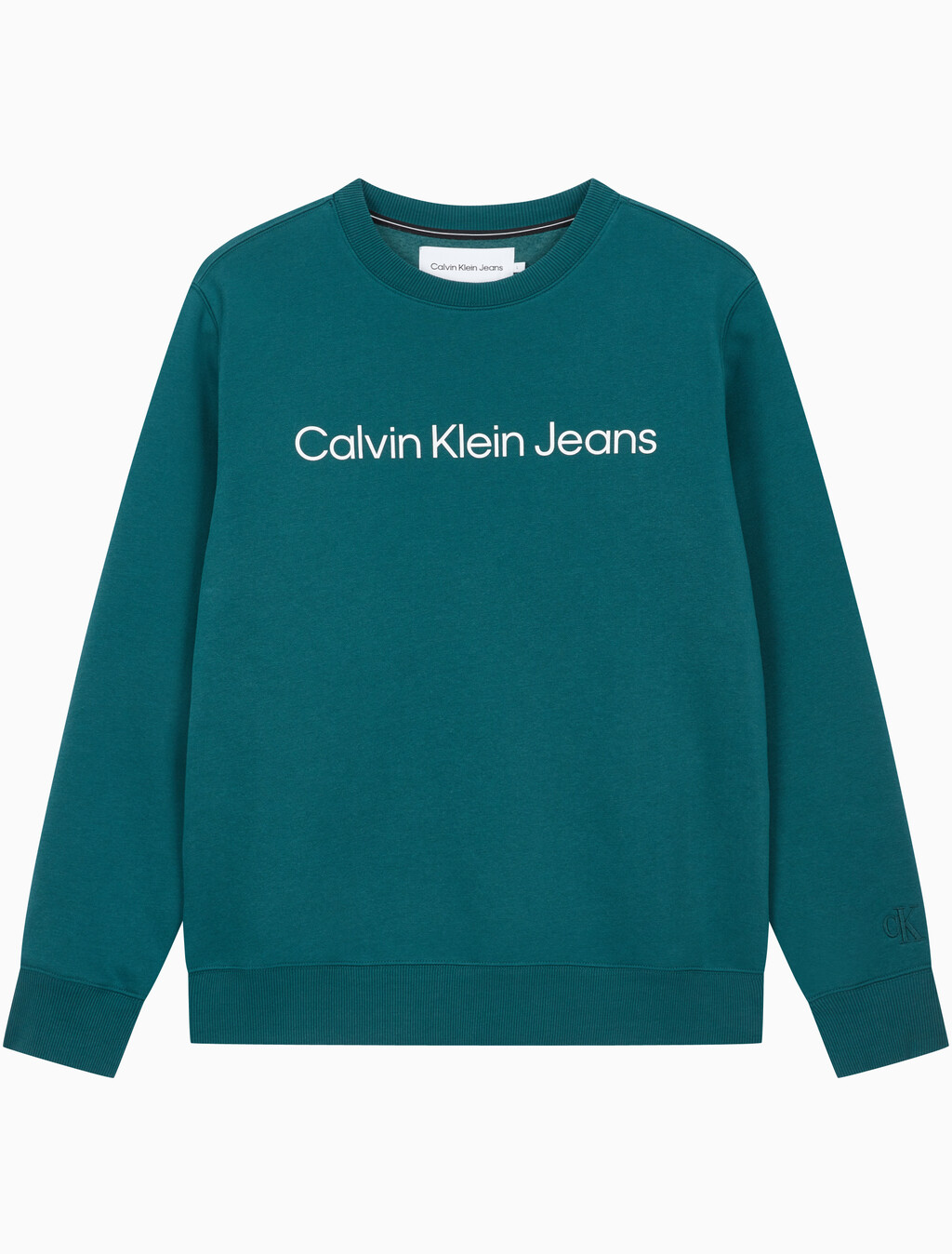 Buy 남성 레귤러핏 인스티튜셔널 로고 기모 스웨트셔츠 in color ATLANTIC DEEP