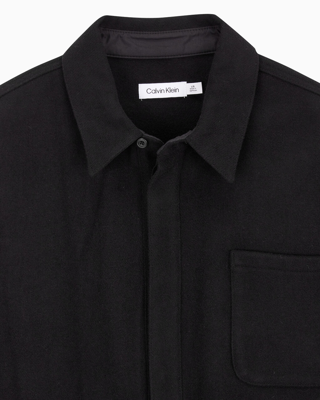 Buy 남성 롱슬리브 울 셔츠 자켓 in color BLACK BEAUTY