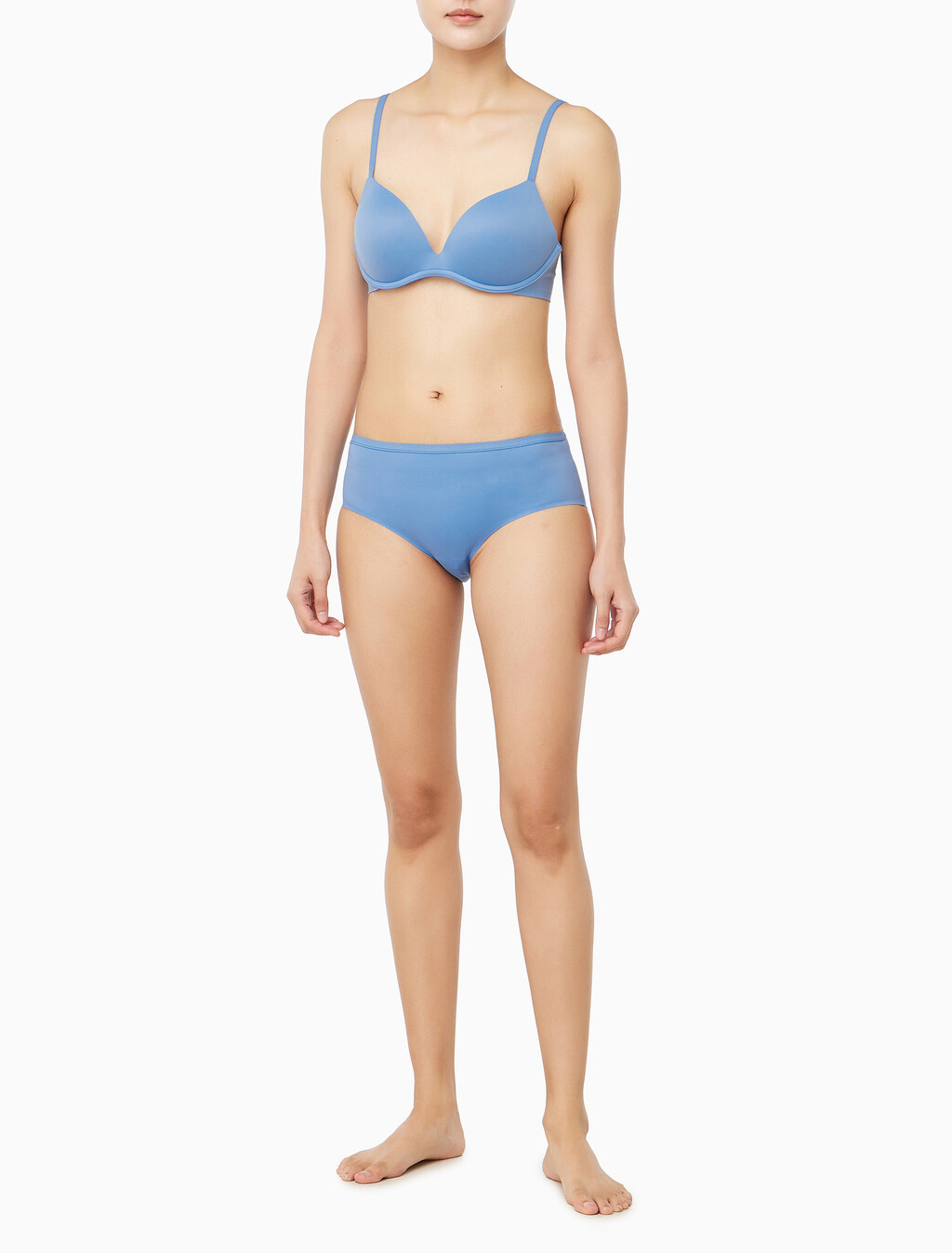 Buy 여성 퍼펙틀리 핏 와이어프리 푸쉬업 in color BLUE