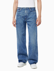 Buy 배기핏 진 in color Mid Blue