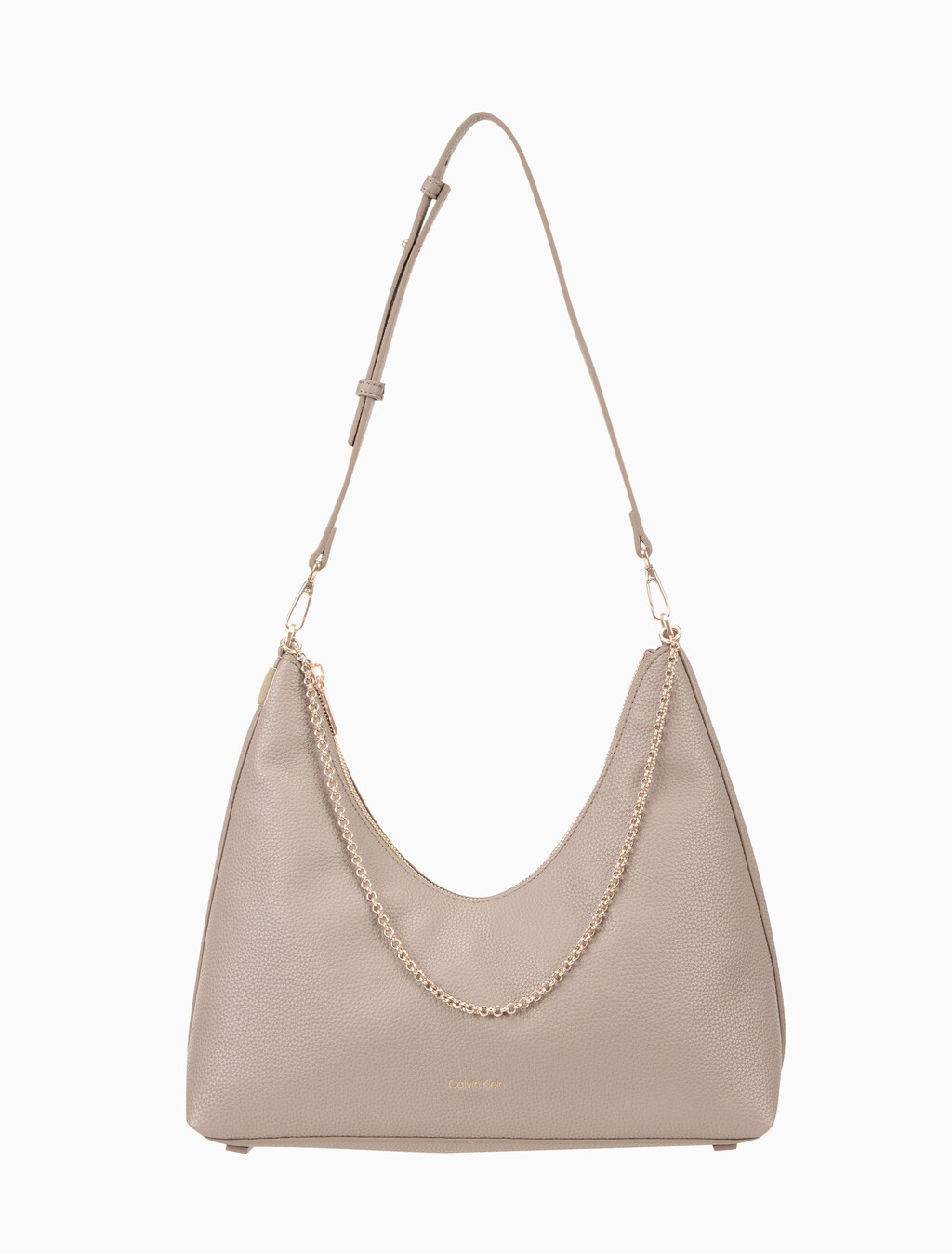 Buy 여성 하드웨어 엠블럼 페블 호보 백 in color Desert Taupe