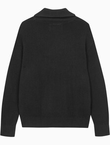 Buy 남성 립 집업 가디건 in color CK BLACK