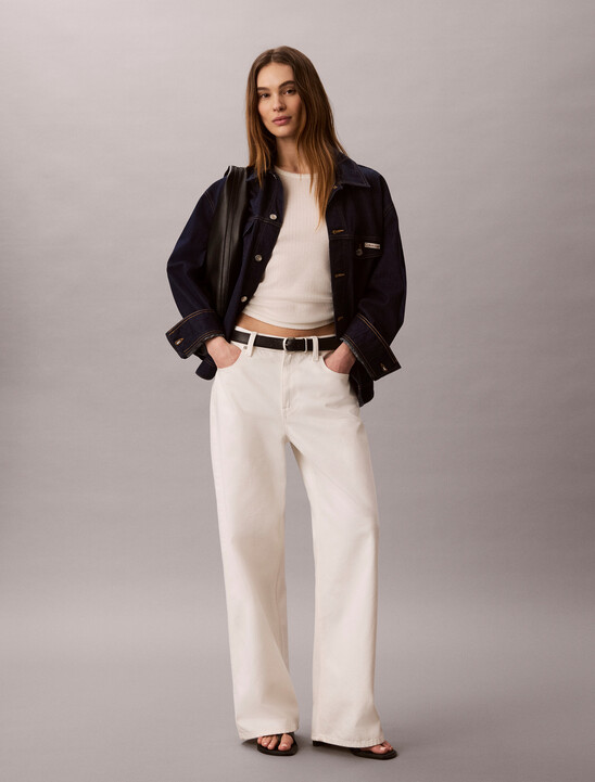 여성 신치드 데님 자켓 린스