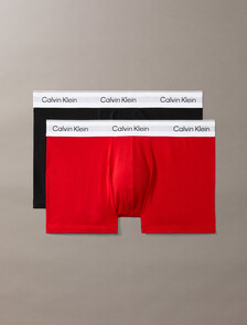 Buy 남성 아이콘 코튼 스트레치 2PK 트렁크 in color Black / Red