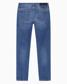 Buy 남성 바디 테이퍼핏 미드 블루 37.5 데님 in color MID BLUE BACK EMBRO