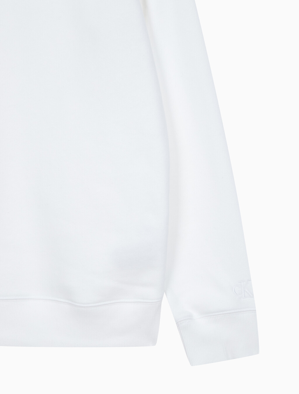 Buy 남성 레귤러핏 인스티튜셔널 로고 기모 스웨트셔츠 in color BRIGHT WHITE