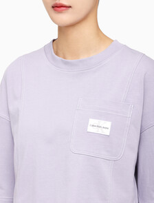 Buy 여성 패션 오버핏 크롭티 in color LAVENDER