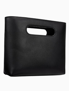 Buy 여성 CKJ 엘리멘털 스몰 컷아웃 토트백 in color BLACK BEAUTY