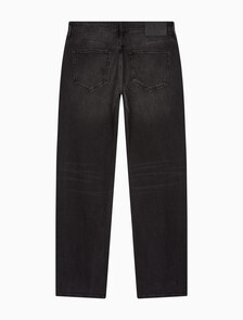 Buy 남성 90's 스트레이트핏 블랙 데님 in color WASHED BLACK LOGO LACE