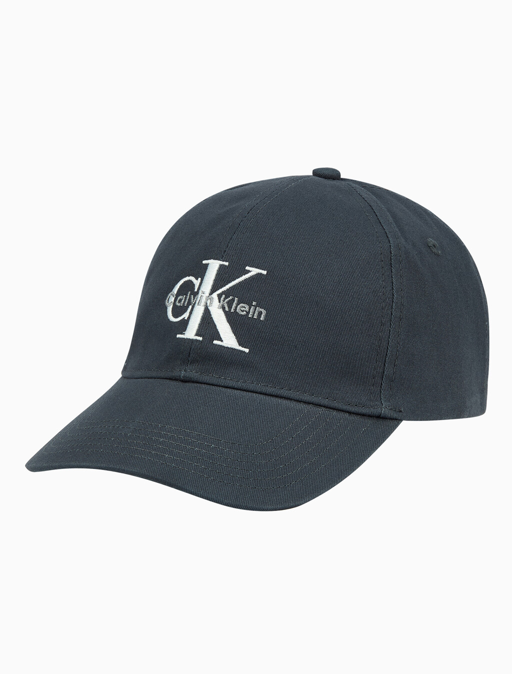 Buy 남녀공용 CKJ 모노그램 엠브로이더리 볼캡 in color NAVY