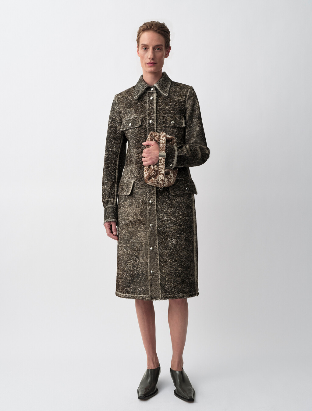 Buy CARLA WOMENS PONY COAT in color BLACK