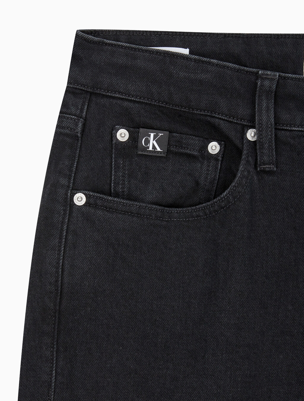 Buy 남성 블랙 90s 스트레이트핏 데님 in color WASHED BLACK LOGO LACE