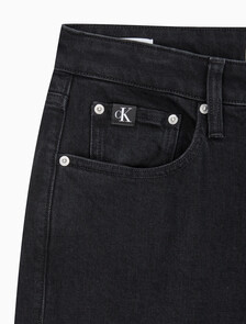 Buy 남성 블랙 90s 스트레이트핏 데님 in color WASHED BLACK LOGO LACE