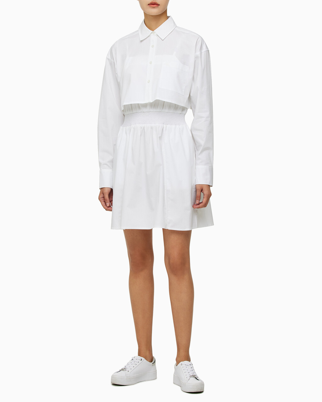 Buy 여성 로고 셔츠 드레스 in color BRIGHT WHITE