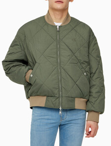 Buy 남성 리버서블 퀼팅 봄버 자켓 in color CK BLACK