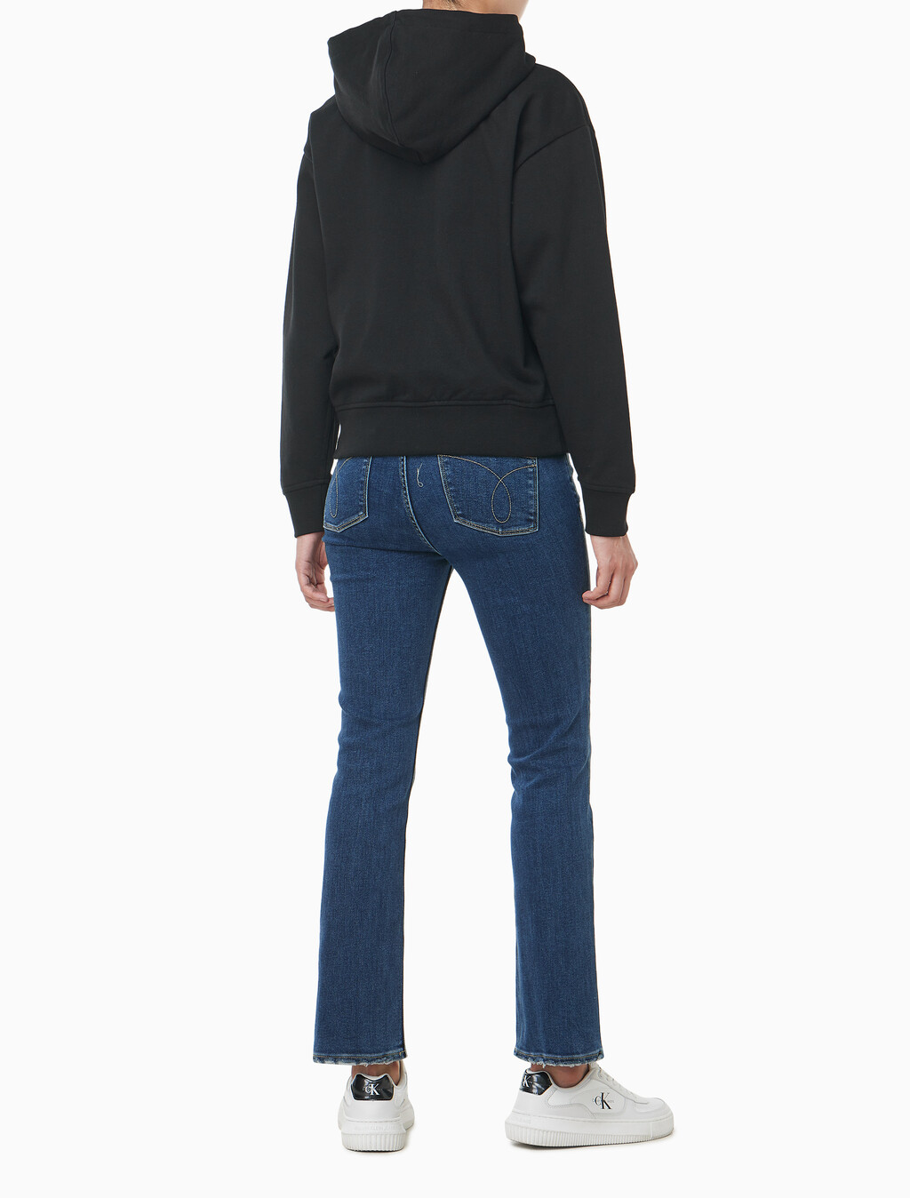 Buy 여성 아카이브 로고 프렌치 테리 풀집업 후디 in color BLACK