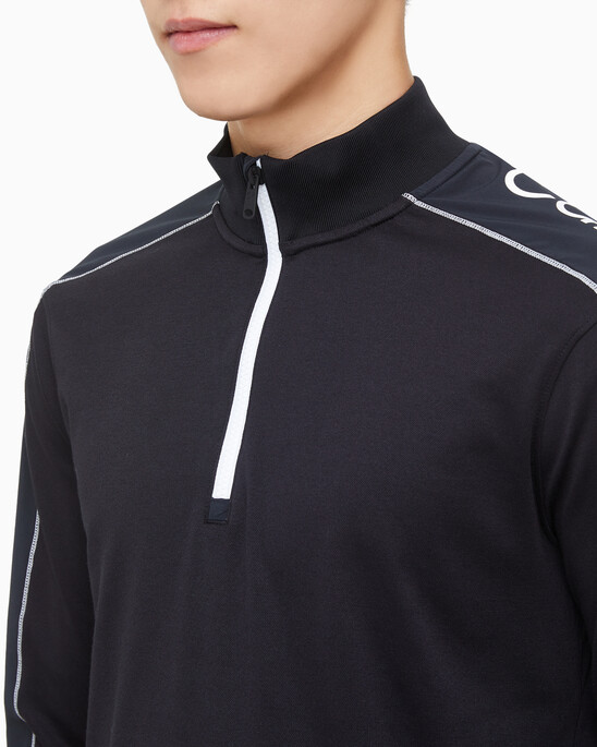 남성 레귤러핏 1/4 ZIP 롱슬리브 탑