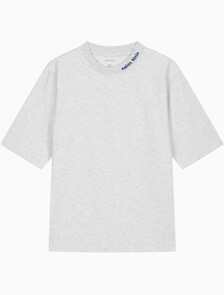 Buy 여성 쿨링 저지 릴렉스핏 반팔 티셔츠 in color LIGHT GREY HEATHER